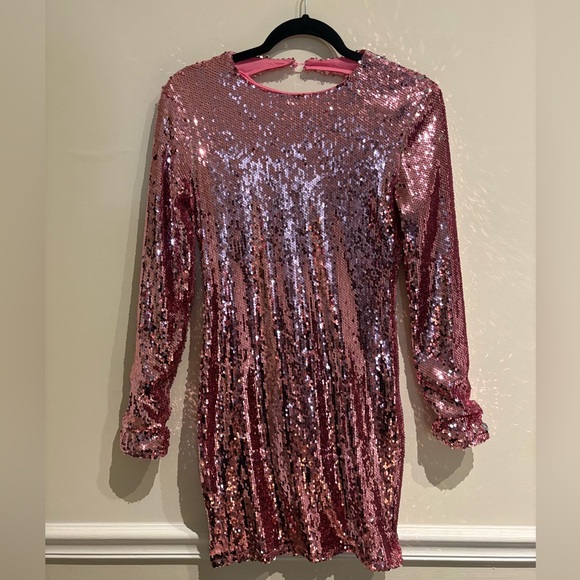 NWT Revolve Superdown Cindi Sequin Mini Dress in Pink Size Small - Picture 6 of 10